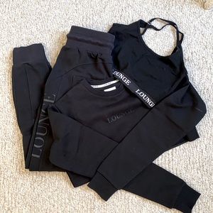 LOUNGE 3 piece sweat set size small
